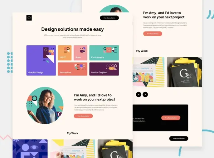 Screenshot of the design project